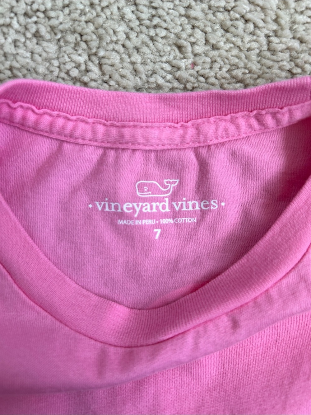 Vineyard Vines Kids Bright Pink Pocket Tee with Whale Logo, 7 - Picture 3 of 3